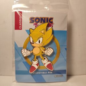 Sonic The Hedgehog Super Sonic 3 Inch Enamel Pin Official Sega Badge Figure